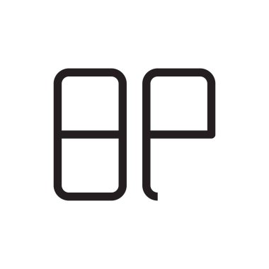 bp ilk harf vektör logo simgesi