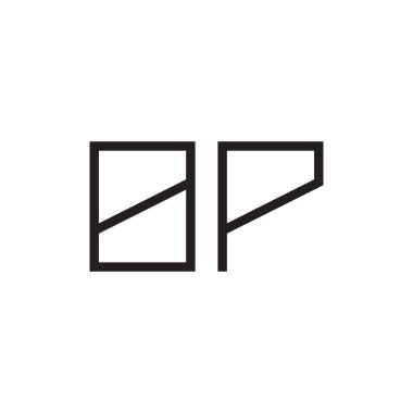 bp ilk harf vektör logo simgesi