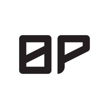 bp ilk harf vektör logo simgesi