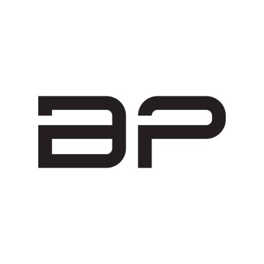 bp ilk harf vektör logo simgesi