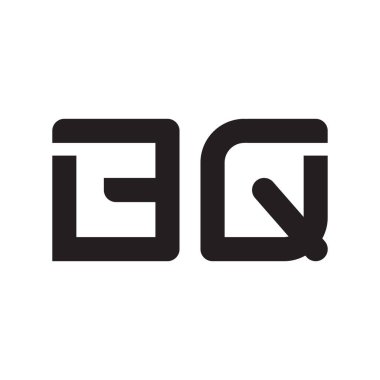 bq ilk harf vektör logo simgesi