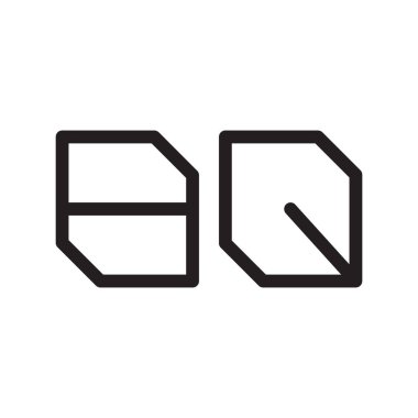 bq ilk harf vektör logo simgesi