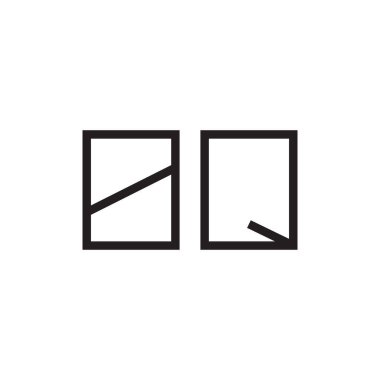 bq ilk harf vektör logo simgesi