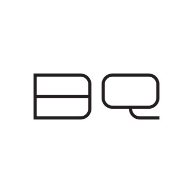 bq ilk harf vektör logo simgesi