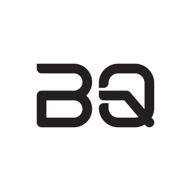 bq ilk harf vektör logo simgesi