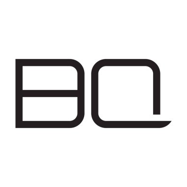 bq ilk harf vektör logo simgesi