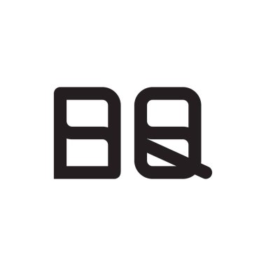 bq ilk harf vektör logo simgesi