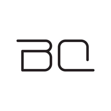 bq ilk harf vektör logo simgesi