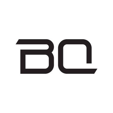 bq ilk harf vektör logo simgesi