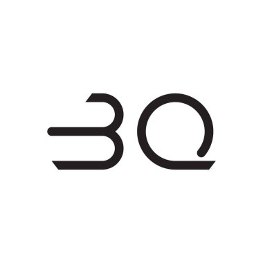 bq ilk harf vektör logo simgesi