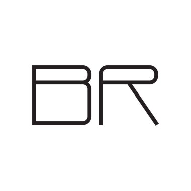 br ilk harf vektör logosu simgesi
