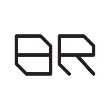 br ilk harf vektör logosu simgesi
