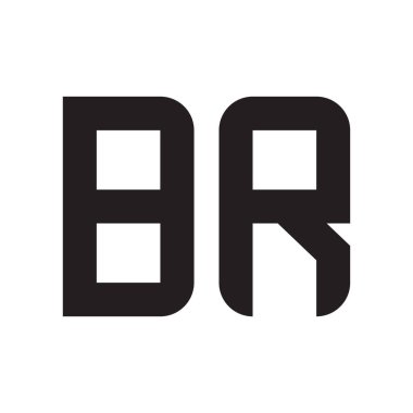 br ilk harf vektör logosu simgesi