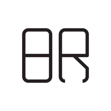 br ilk harf vektör logosu simgesi