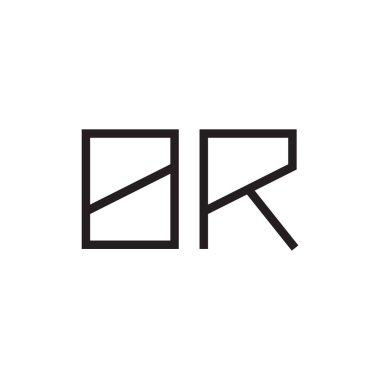 br ilk harf vektör logosu simgesi