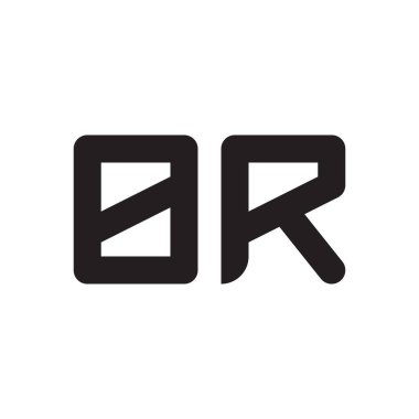 br ilk harf vektör logosu simgesi