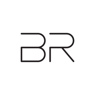 br ilk harf vektör logosu simgesi