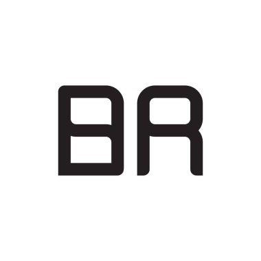 br ilk harf vektör logosu simgesi