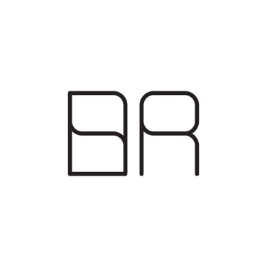 br ilk harf vektör logosu simgesi
