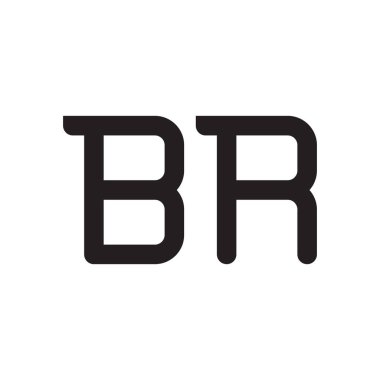 br ilk harf vektör logosu simgesi