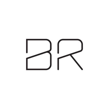 br ilk harf vektör logosu simgesi