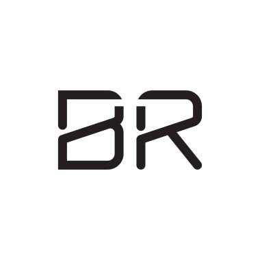 br ilk harf vektör logosu simgesi
