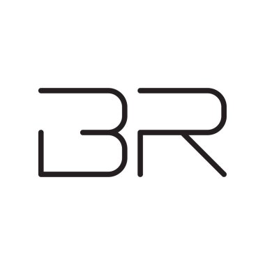 br ilk harf vektör logosu simgesi