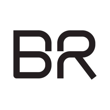 br ilk harf vektör logosu simgesi