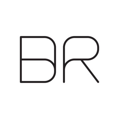 br ilk harf vektör logosu simgesi