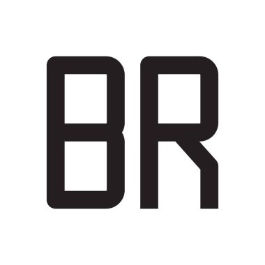 br ilk harf vektör logosu simgesi