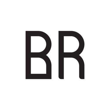 br ilk harf vektör logosu simgesi