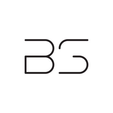 b ilk harf vektör logo simgesi