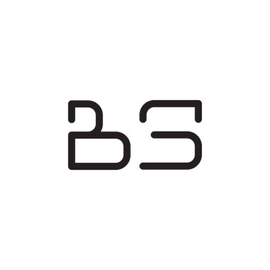 b ilk harf vektör logo simgesi