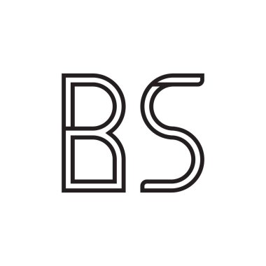 b ilk harf vektör logo simgesi