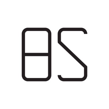 b ilk harf vektör logo simgesi