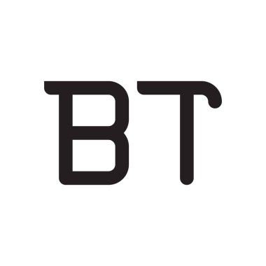bt ilk harf vektör logo simgesi