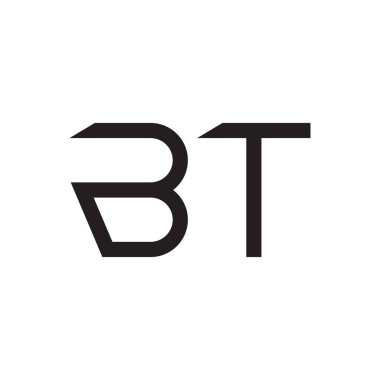 bt ilk harf vektör logo simgesi