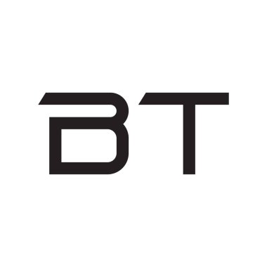 bt ilk harf vektör logo simgesi