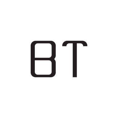 bt ilk harf vektör logo simgesi