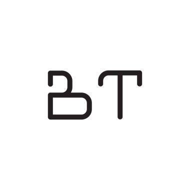 bt ilk harf vektör logo simgesi