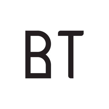 bt ilk harf vektör logo simgesi