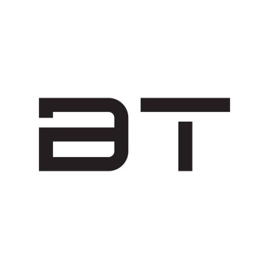 bt ilk harf vektör logo simgesi