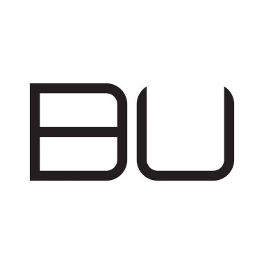 bu ilk harf vektör logo simgesi