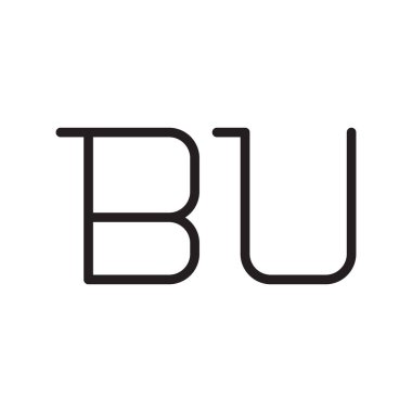 bu ilk harf vektör logo simgesi