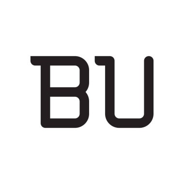 bu ilk harf vektör logo simgesi