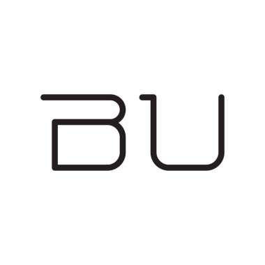 bu ilk harf vektör logo simgesi