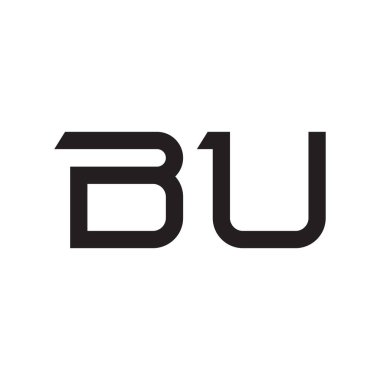 bu ilk harf vektör logo simgesi