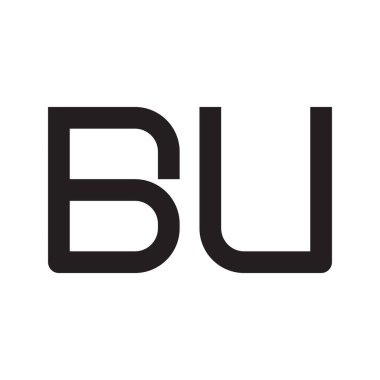 bu ilk harf vektör logo simgesi