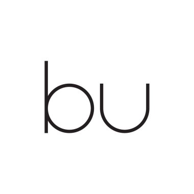 bu ilk harf vektör logo simgesi