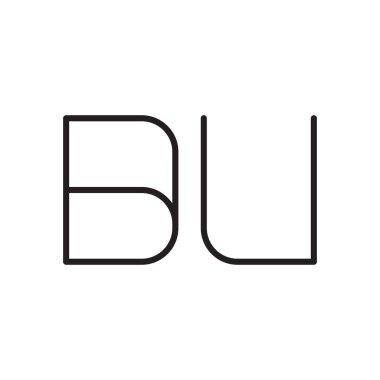 bu ilk harf vektör logo simgesi